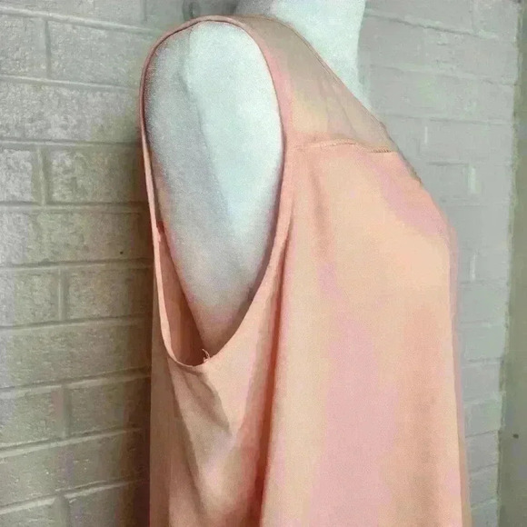 a.n.a. a new approach sheer light pink blouse size large - Picture 7 of 9